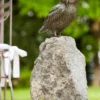 Bronzefigur Uhu, Sitzend Auf Granitstein (ArtNr. 88878.4)